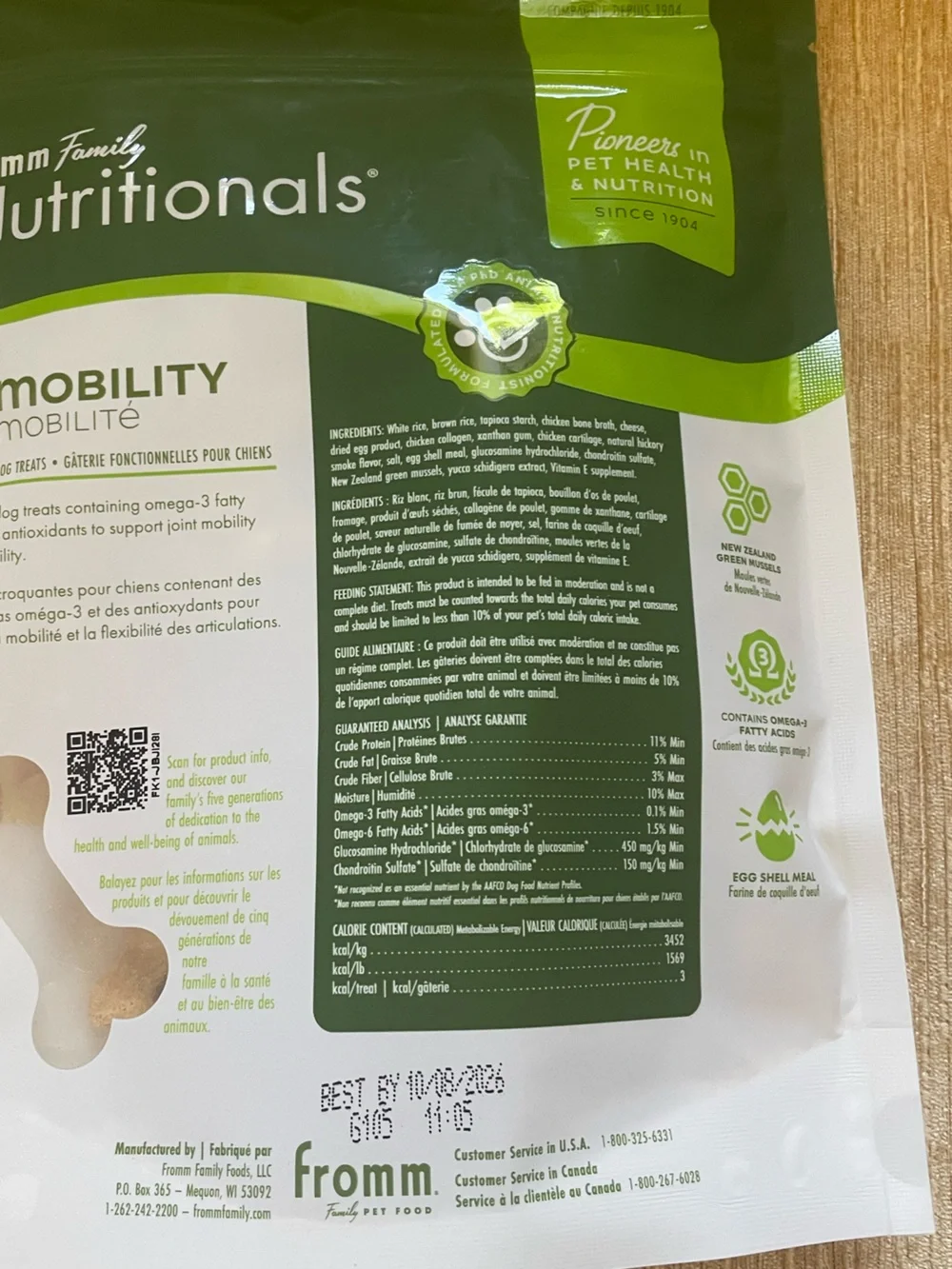 Mobility Functional Dog Treats - Green/White